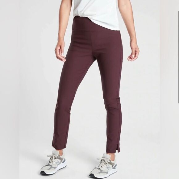 Athleta Wander Slim Ankle Pants Maroon - Picture 1 of 10